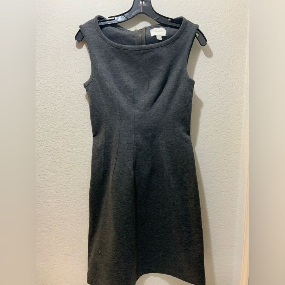 Deletta Anthropologie Gray Jersey Knit Stretch Dress XS